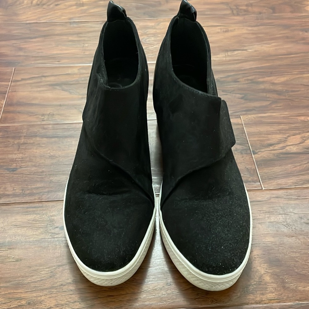 Black Wedge Sneakers